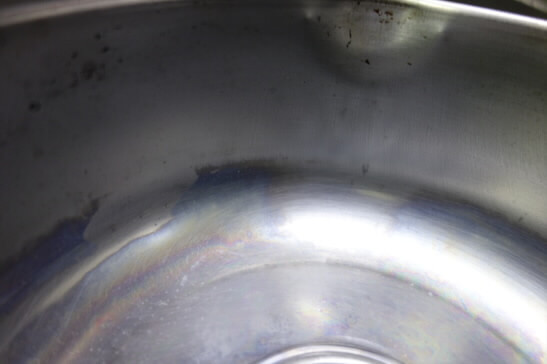 焦げ付き鍋　掃除後